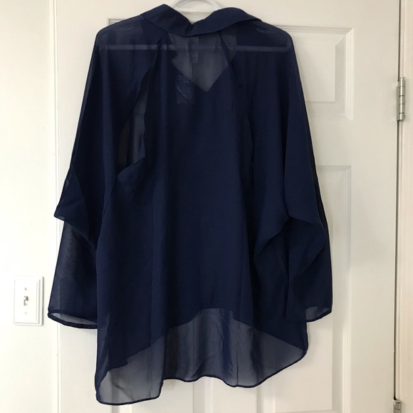 Sheer blue top - new - Picture 2 of 2